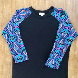 LuLaRoe “Randy” Baseball Geometric Tee